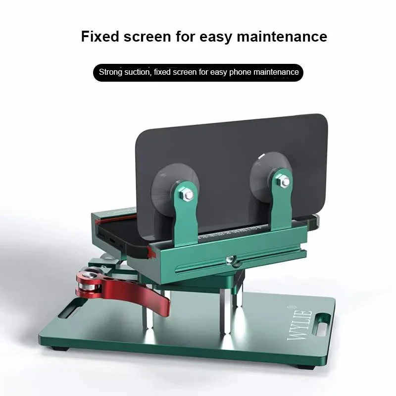 WYLIE 4-EN-1Antideslizante 360 °   Soporte de abrazadera de fijación giratoria para iPhone Samsung Huawei Xiaomi Quitar el desmontaje de vidrio de la cubierta trasera