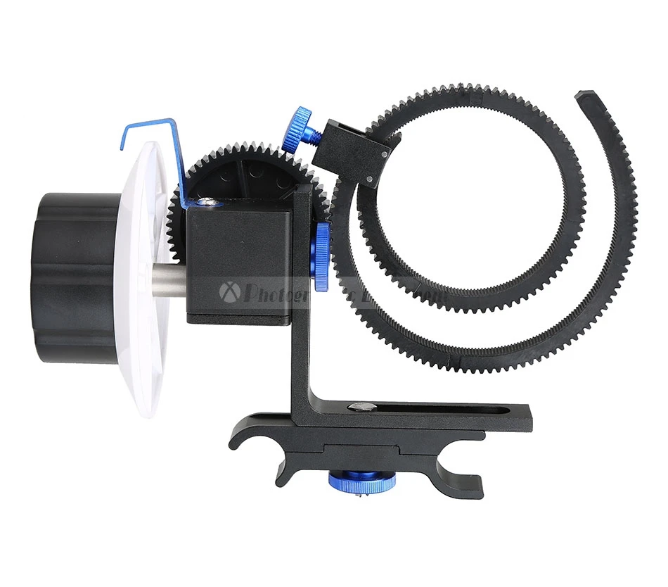 اتبع التركيز مع حزام حلقة التروس القابل للتعديل 15 مم نظام دعم قضيب لكاميرا Canon Nikon SONY DSLR
