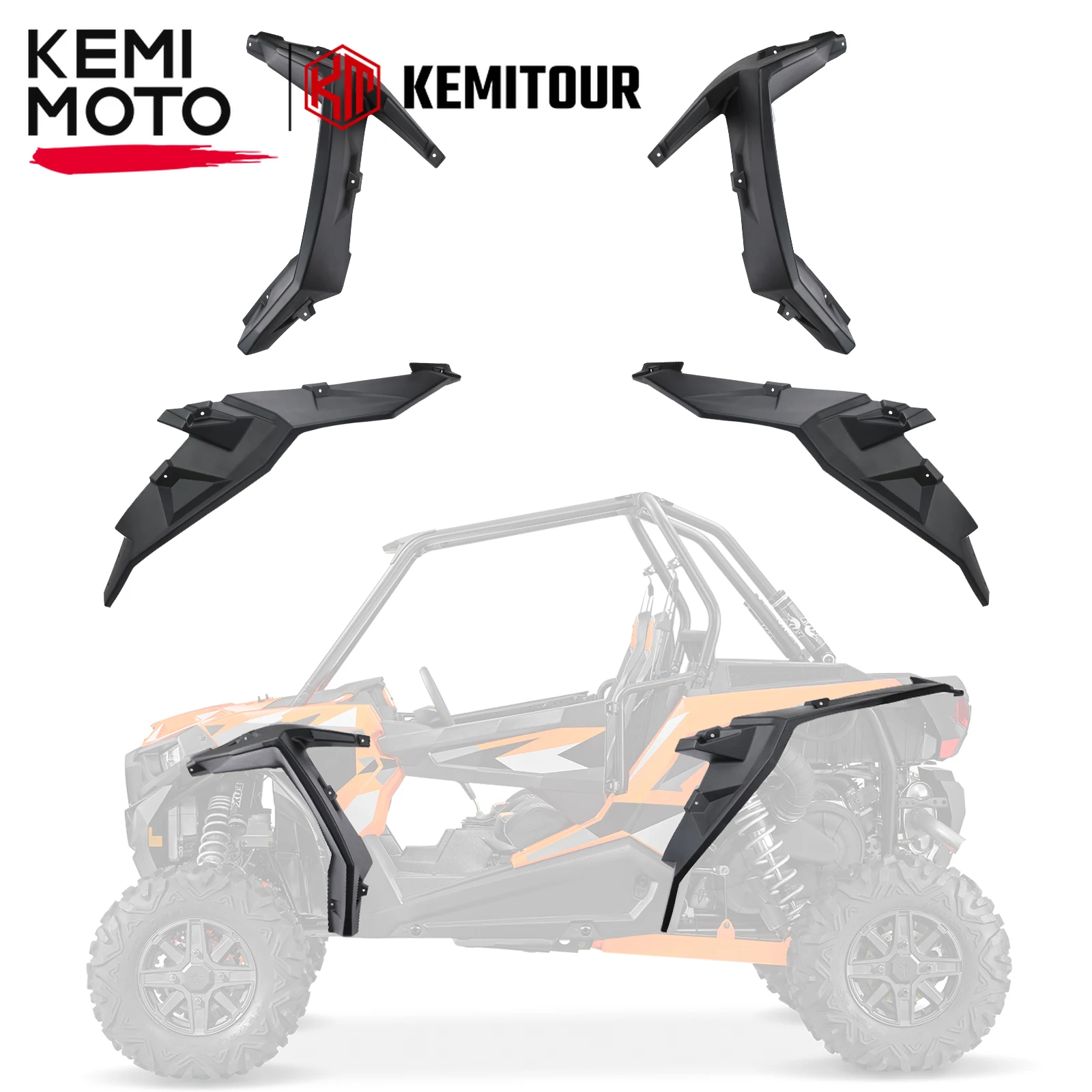 

KEMIMOTO UTV Extended Fender Flare Compatible with Polaris RZR XP 1000/ XP 4 1000/ XP Turbo/ XP 4 Turbo/ Turbo S /4 2014-2023