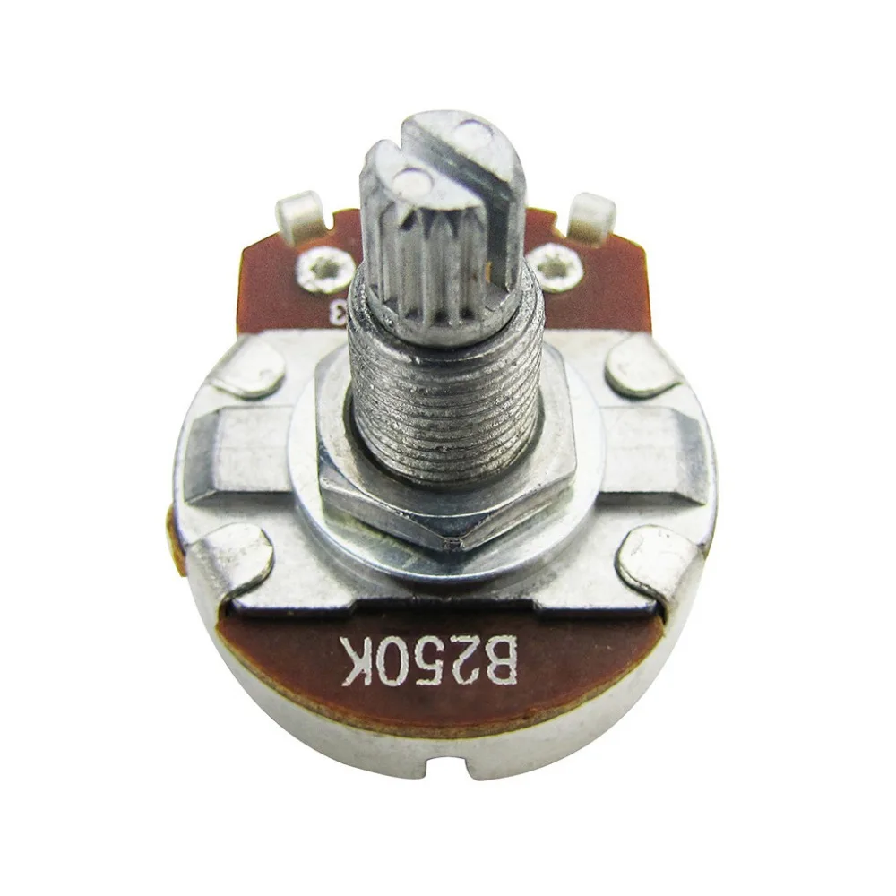 12piece Long Split Shaft Electric Guitar Potentiometers Pots Volume Tone Control Pots A250K B250K A500K B500K Optional