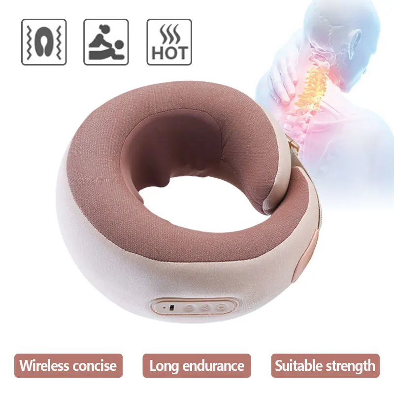 Electric heated Neck Massager U shaped Pillow Multifunctional Portable  Cervical Massager Outdoor Home Car Relaxing Massage