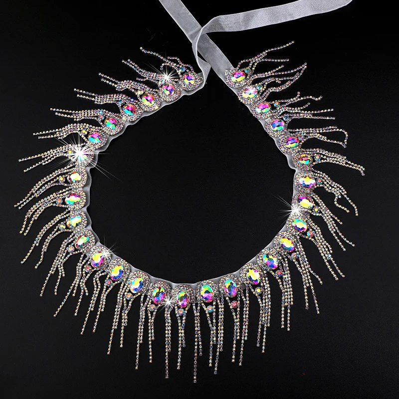 Belly Dance Waist Chain Accessories Dance Clothing Lace Decoration Fantasy Glass Diamond Water Diamond Fashion Women\'s Belt