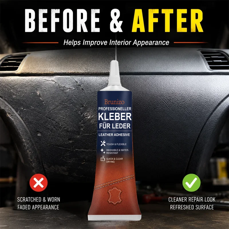 60ML Multi Material Car Interior Repair Adhesive Quick Dry Strong Bond Glue For Dashboard Door Panel Leather Plastic Trim Crack