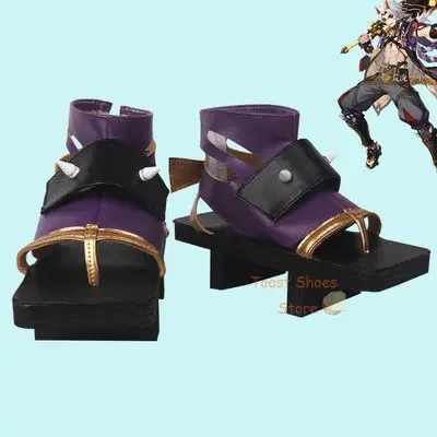 Genshinimpact Arataki Itto New Style Cosplay Clog Comic Anime Game for Con Party Halloween Cosplay Costume Prop Shoes