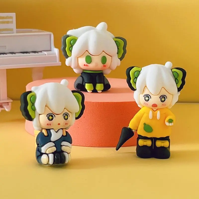 In Stock Cute Luo Xiaohei Mini Anime Figurine Chibi Style Room Desk Decoration Kawaii Ornament Collectible Item Friend Gifts