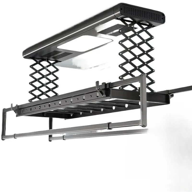 Balcony Intelligent automatic lifting and telescopic Multifunctional voice-activated clothes drying machine Drying rack