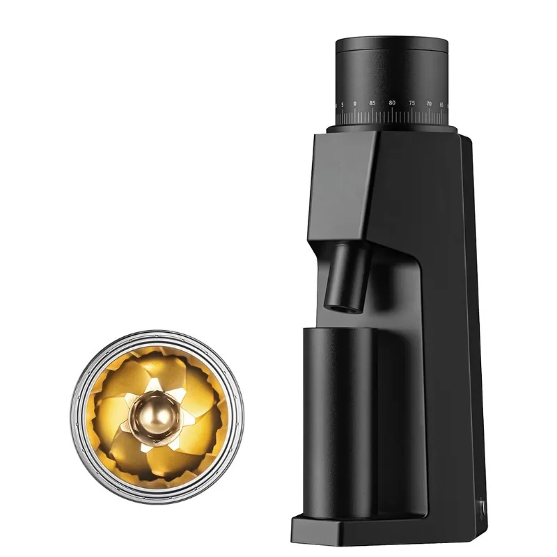 Electric bean grinder professional Italian hand-brewed coffee bean home grinder titanium plating