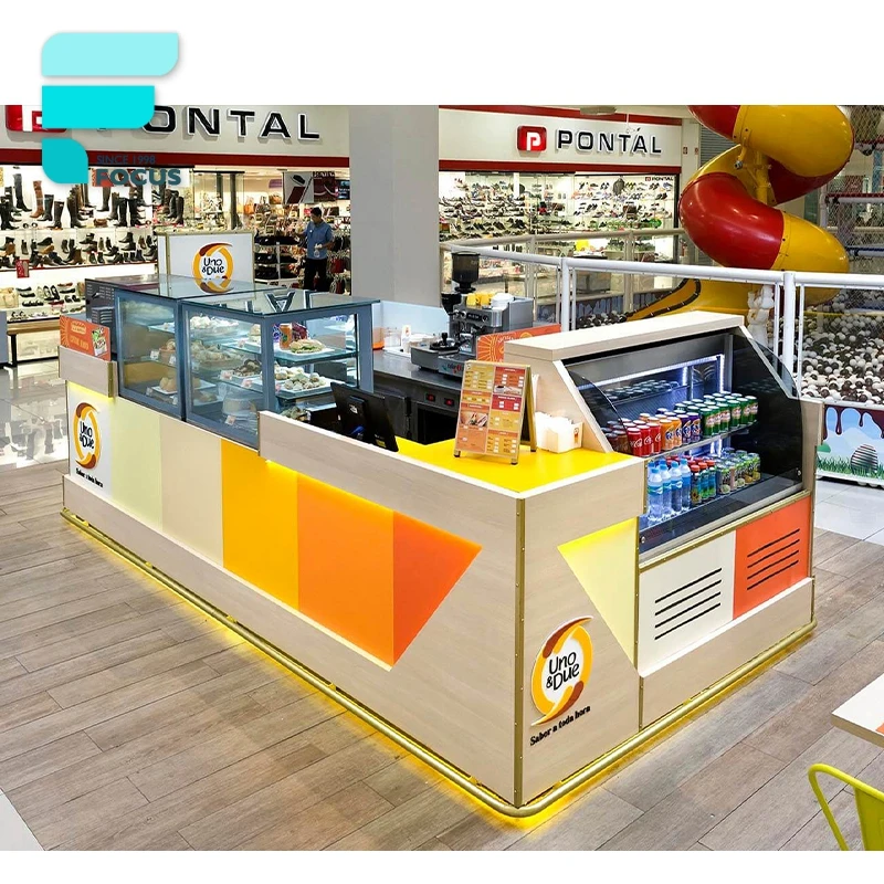 {customized}Bar Design Beverage Fruit Bubble Tea Counter Shop Decoration Milk Retail Kiosk Sale Candy Kiosk