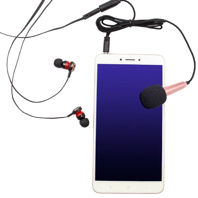 Newest Mini Jack 3.5mm Studio Lavalier Professional Microphone Handheld Mic for Computer for iPhone ipad karaoke