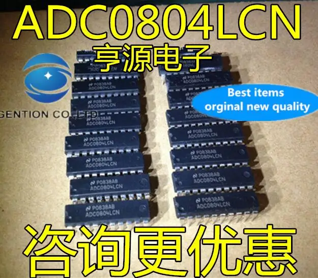 

5pcs 100% orginal new in-line ADC0804 ADC0804LCN 8-bit CMOS successive comparison A/D converter chip DIP-20