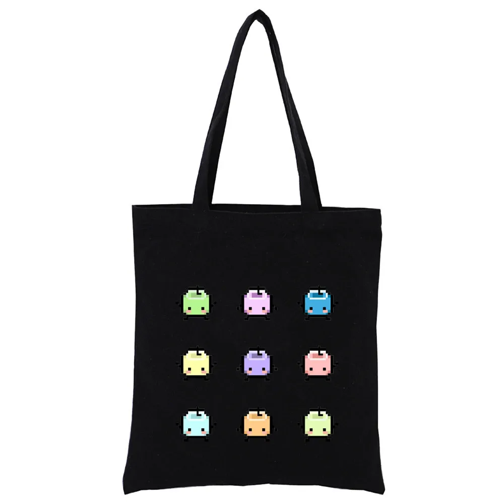 Stardew Valley Farm Pelican Town Game New Arrives Art Canvas Bag Simple Printed Black Shopping Bags Girls Life Casual Pacakge