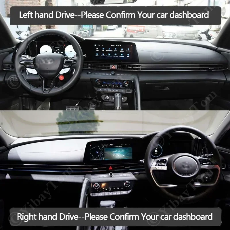 Car Dashboard Sun Shade Cover for Hyundai Elantra Avante I30 Sedan CN7 2021 ~ 2023 Mat Avoid Light Pad Anti-UV Non-Slip Carpet
