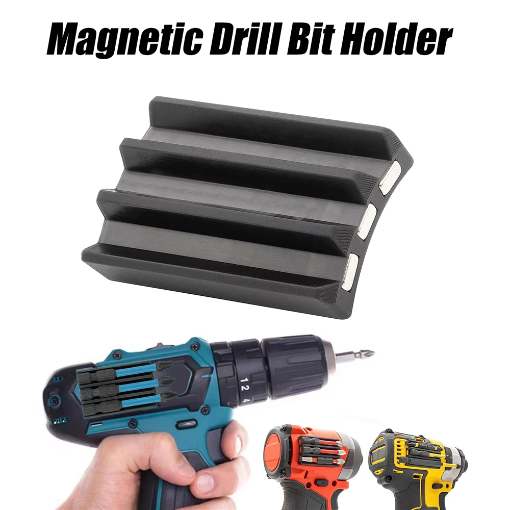 Magnetic Drill Bit Holder for Impact Drivers and Drills - Superior Hold with 3M Adhesive - Drill Accessory That Fits Most drills