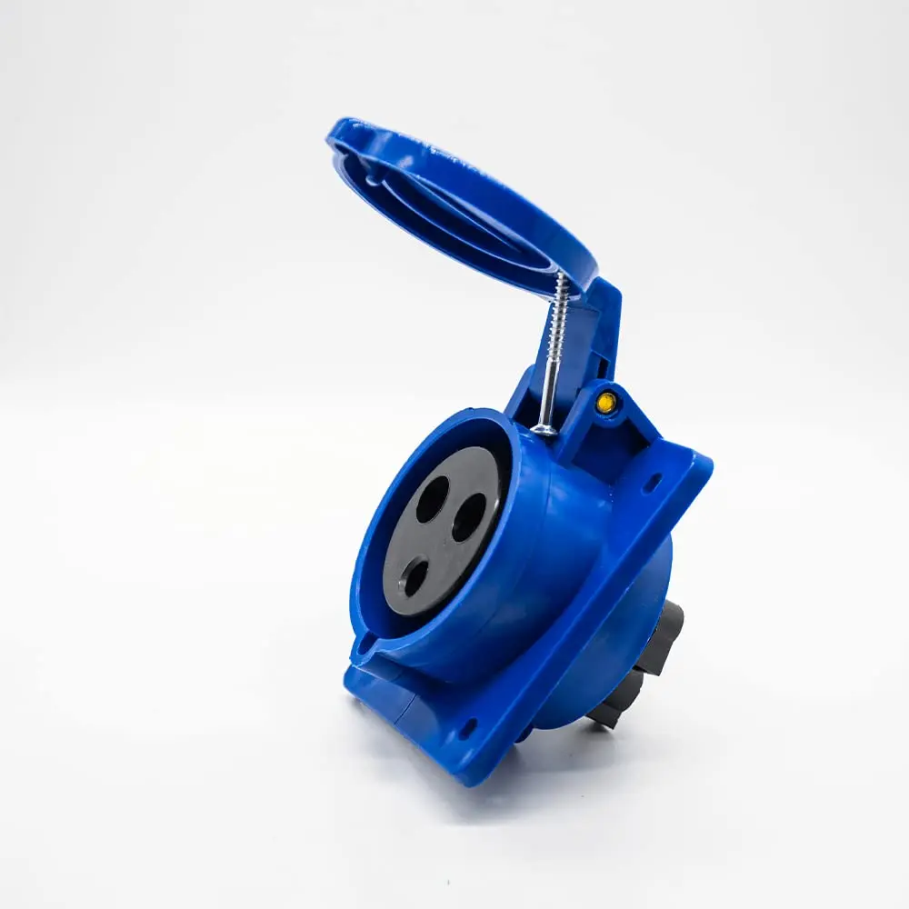 IEC60309 Industrial CEE Connector Angled Socket 3P 32A 220V-250V 2P+E 6h IP44