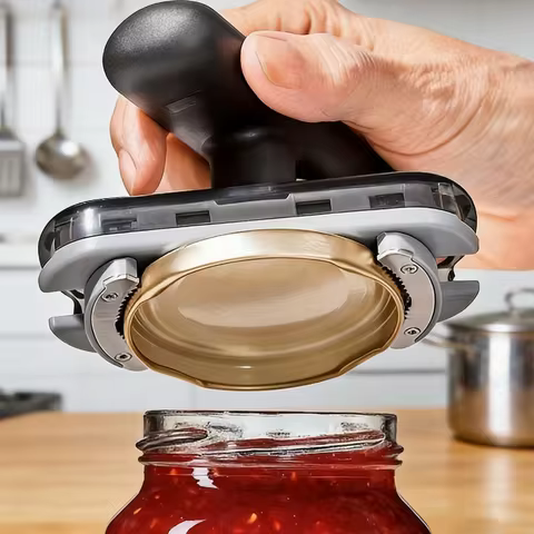 1-Piece Metal Adjustable Multi-Functional Bottle Opener and Can Opener, Easy-To-Use Can Opener and Lid Opener, Kitchen Gadget, Essential Practical Kitchen Tool