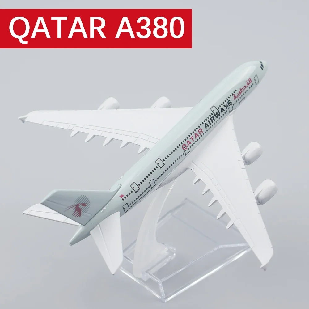 Modelo de avión de Metal A380 a escala 1/400, simulación de fundición a presión, juguetes para niños, regalos de cumpleaños, adornos