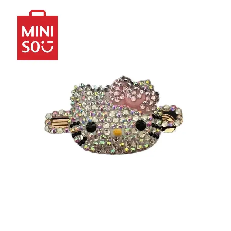 Kawaii Sanrio Hair Clip Anime Rhinestone Cute Hello Kitty Cartoo Y2K Exquisite Sweet and Cool Broken Hair Clip Gifts for Girls