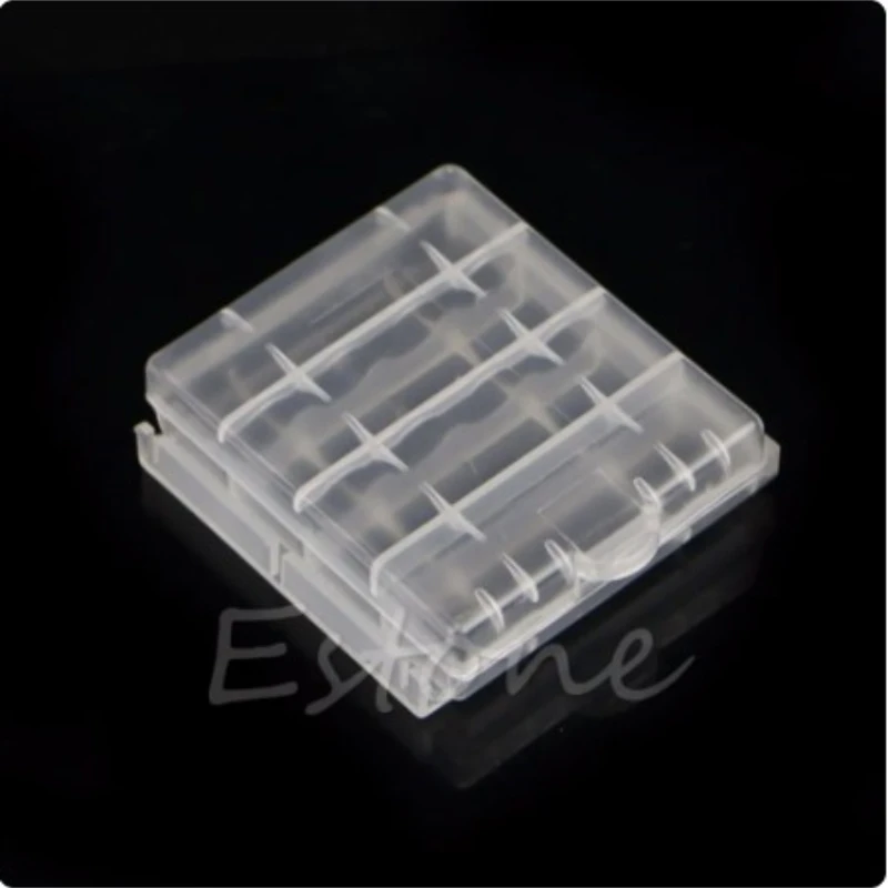 하드 플라스틱 배터리 케이스, 흰색 거치대 보관함, 4X AA AAA 배터리용, 10 개