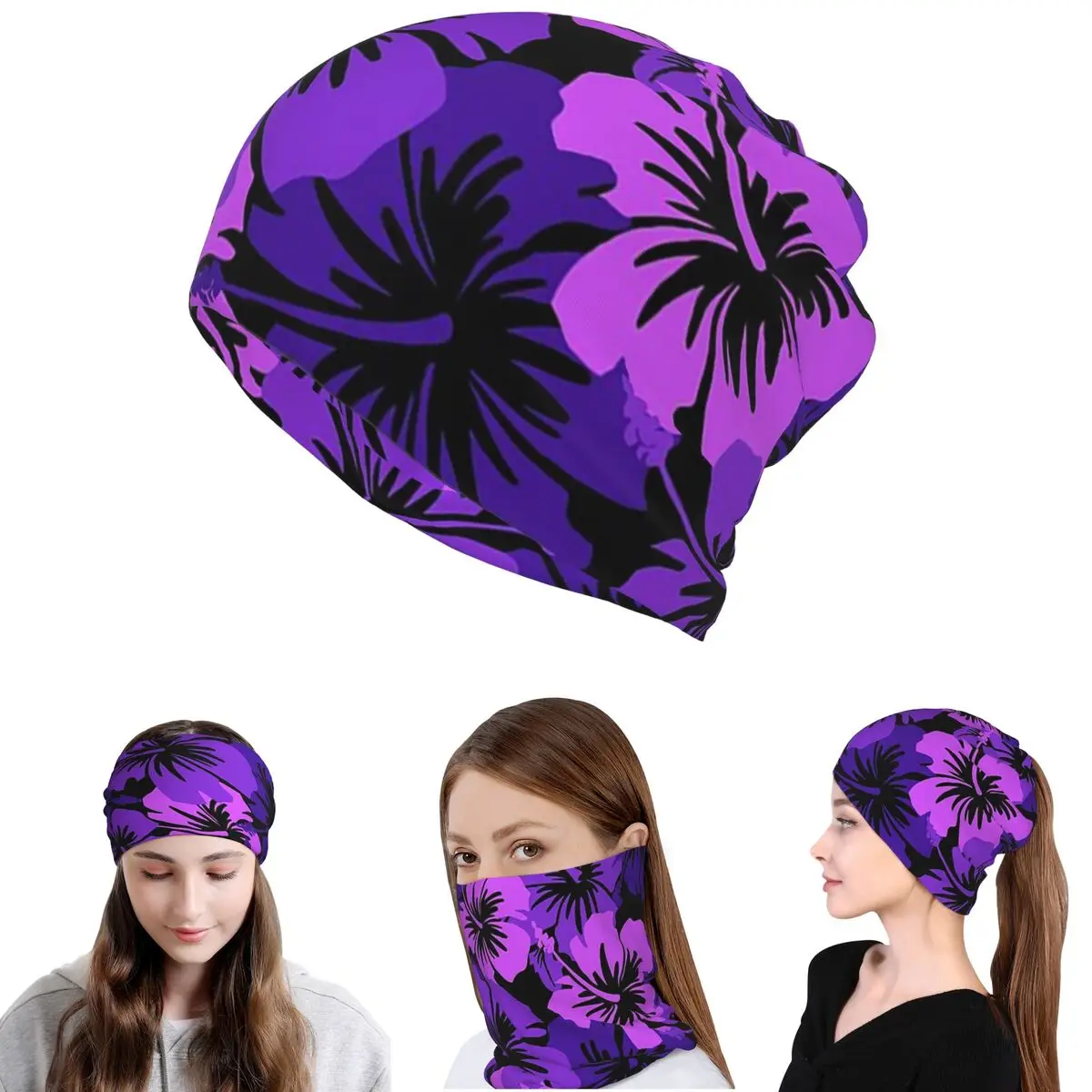 Epic Hibiscus Hawaiian Floral Aloha Bandana Halsschutz, Maske, Schal, Mehrzweck-Kopfbedeckung, Mütze, Unisex, für Erwachsene, winddicht