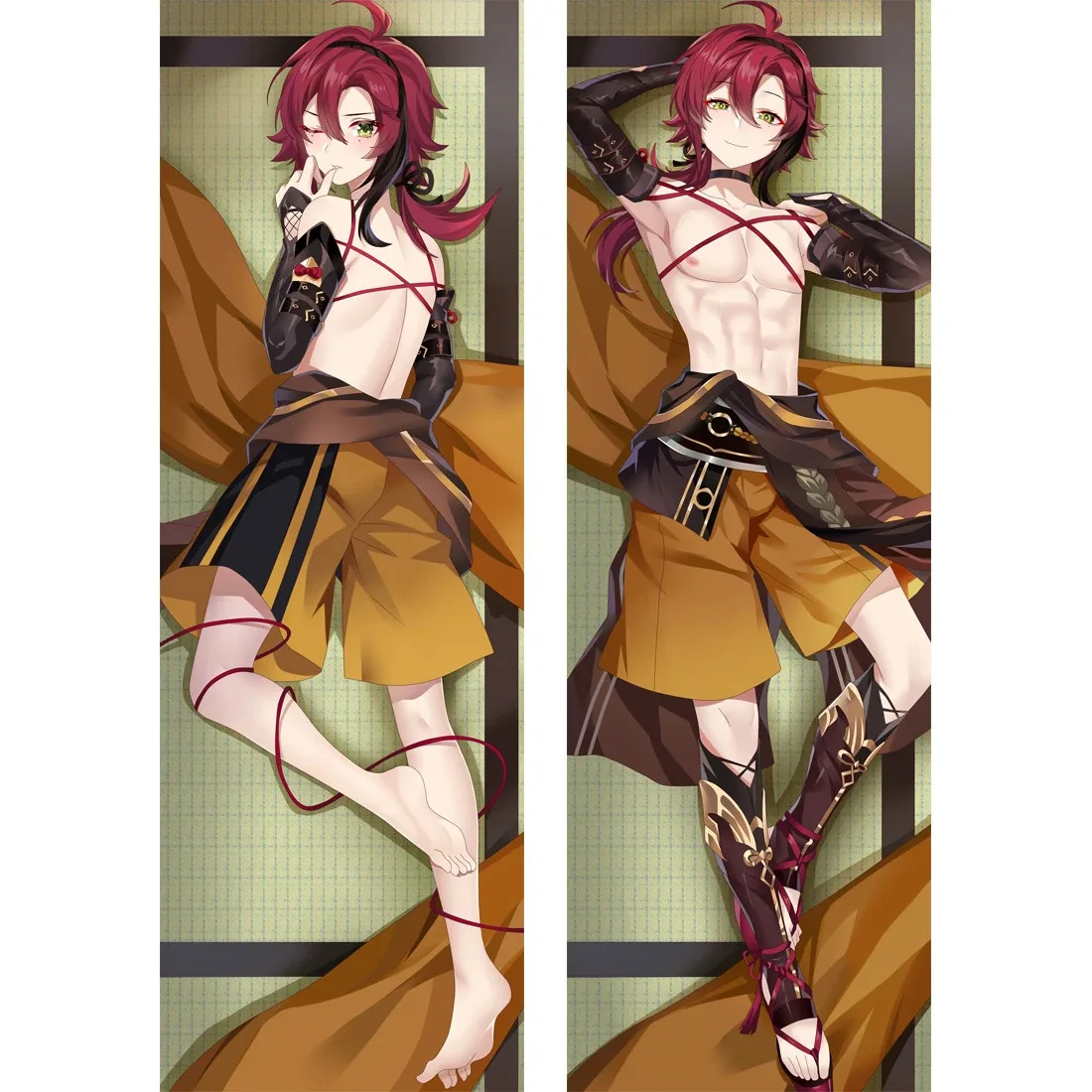 Shikanoin Heizou Cosplay Dakimakura Anime Genshin Impact Case Hing Body Pillowcase Bedding Otaku Pillow Cover