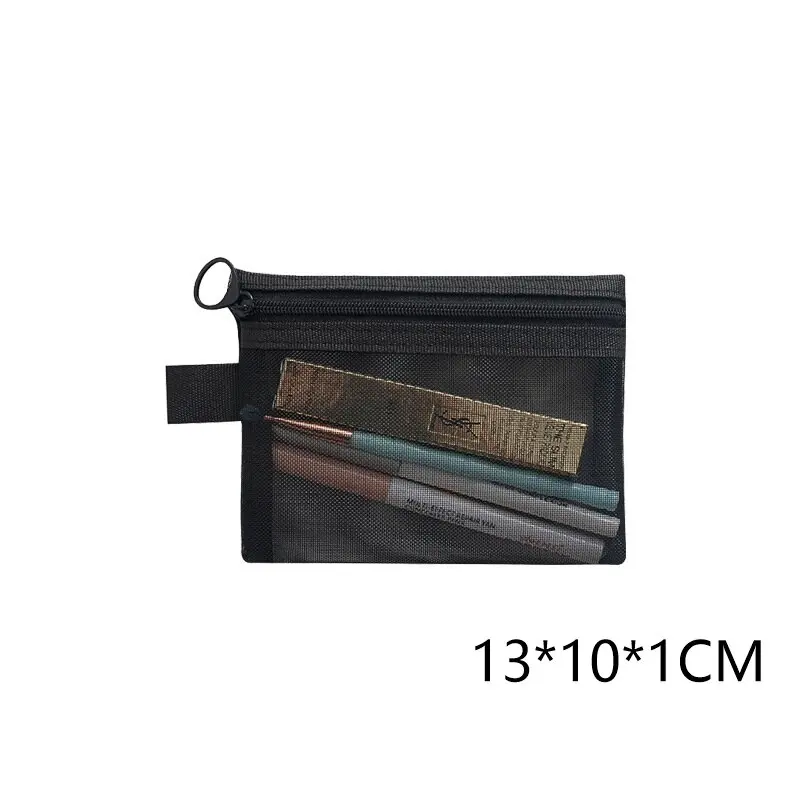 المرأة شبكة حقيبة مستحضرات التجميل السفر تخزين حقيبة مستحضرات تجميل المنظم الإناث يشكلون الحقيبة المحمولة صغيرة كبيرة أدوات الزينة الجمال #6