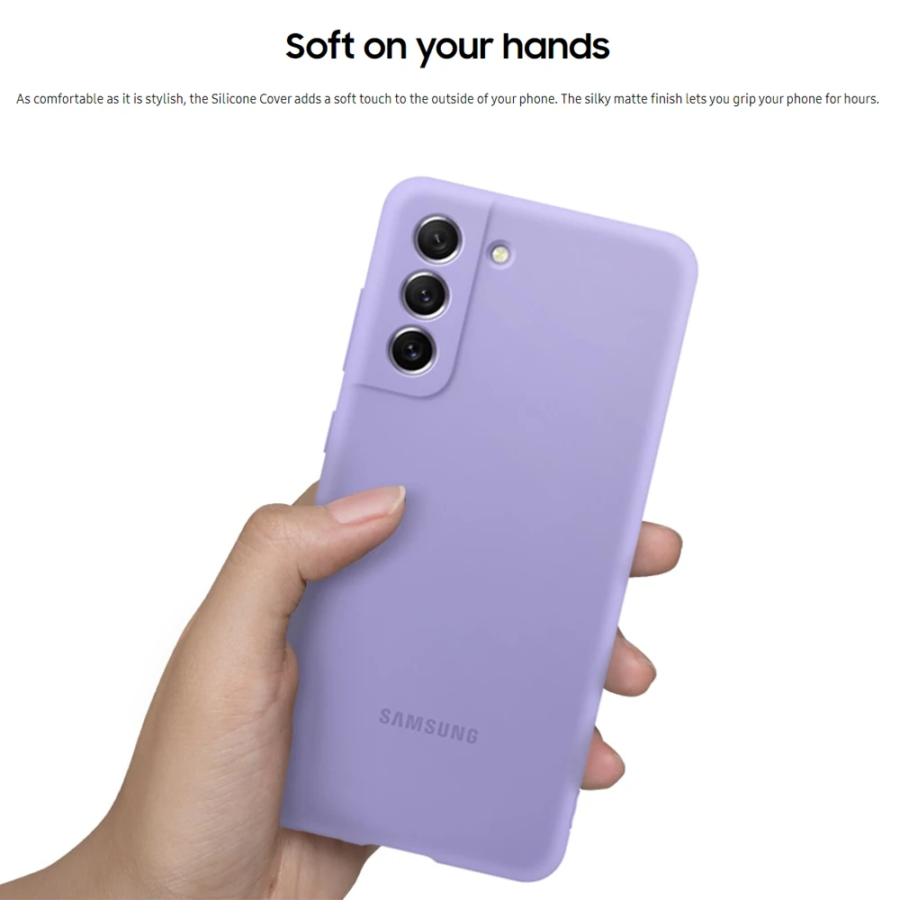 Oryginalne silikonowe etui do Samsung Galaxy S21 FE, certyfikowane produkty S21FE, przyjazne dla skóry, odporne na wstrząsy etui na telefon S 21FE — zdjęcie produktu 4