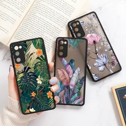 Green Plants Case For Samsung S24 S23 Ultra S22 S21 S20 FE A54 A35 A55 A34 A52 A33 A52S 5G M31 Note 10 Plus Soft TPU Matte Cover