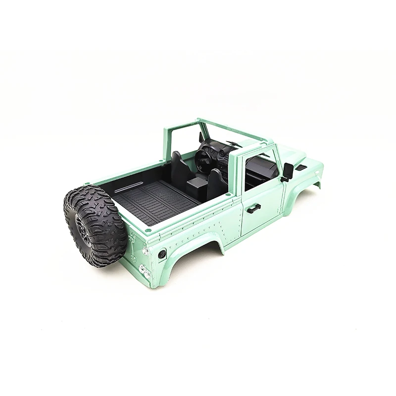 D90 Car Body Shell with Tire for 1/12 MN D90 D91 D99 MN45 MN90 MN99S RC Car Parts Accessories,Green