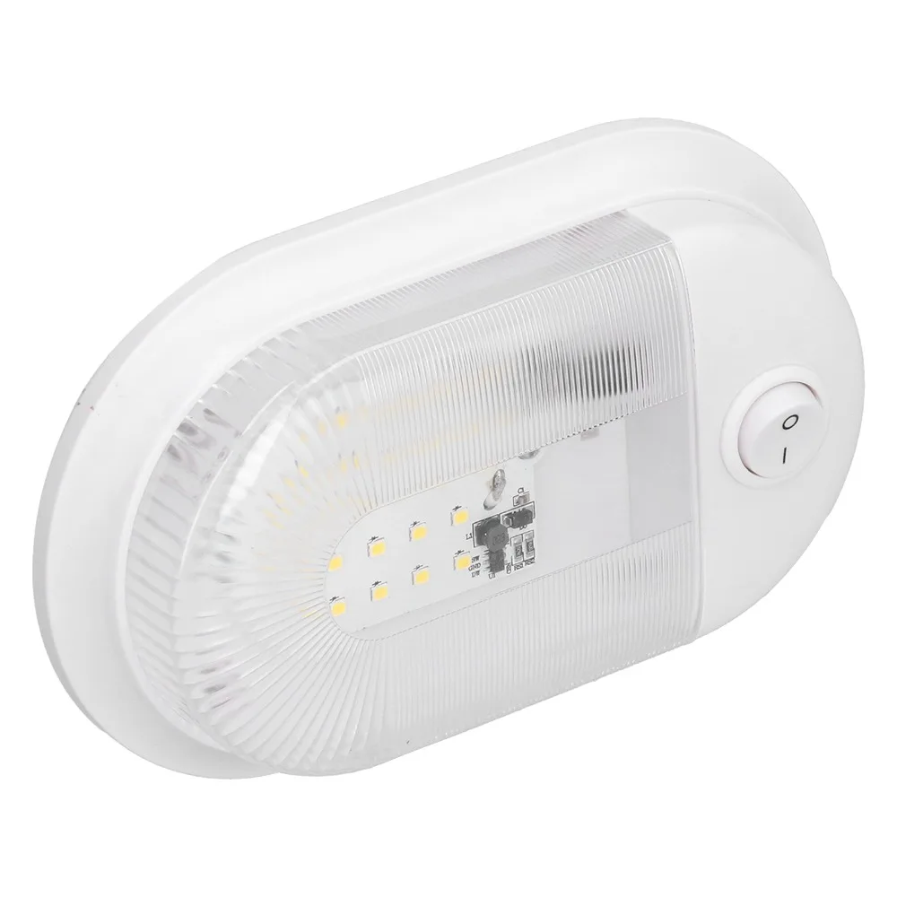 

360lm Brightness LED RV Ceiling Dome Light White Light Aluminum Plate RV Lighting Ceiling Dome Light Vehicle Lighting