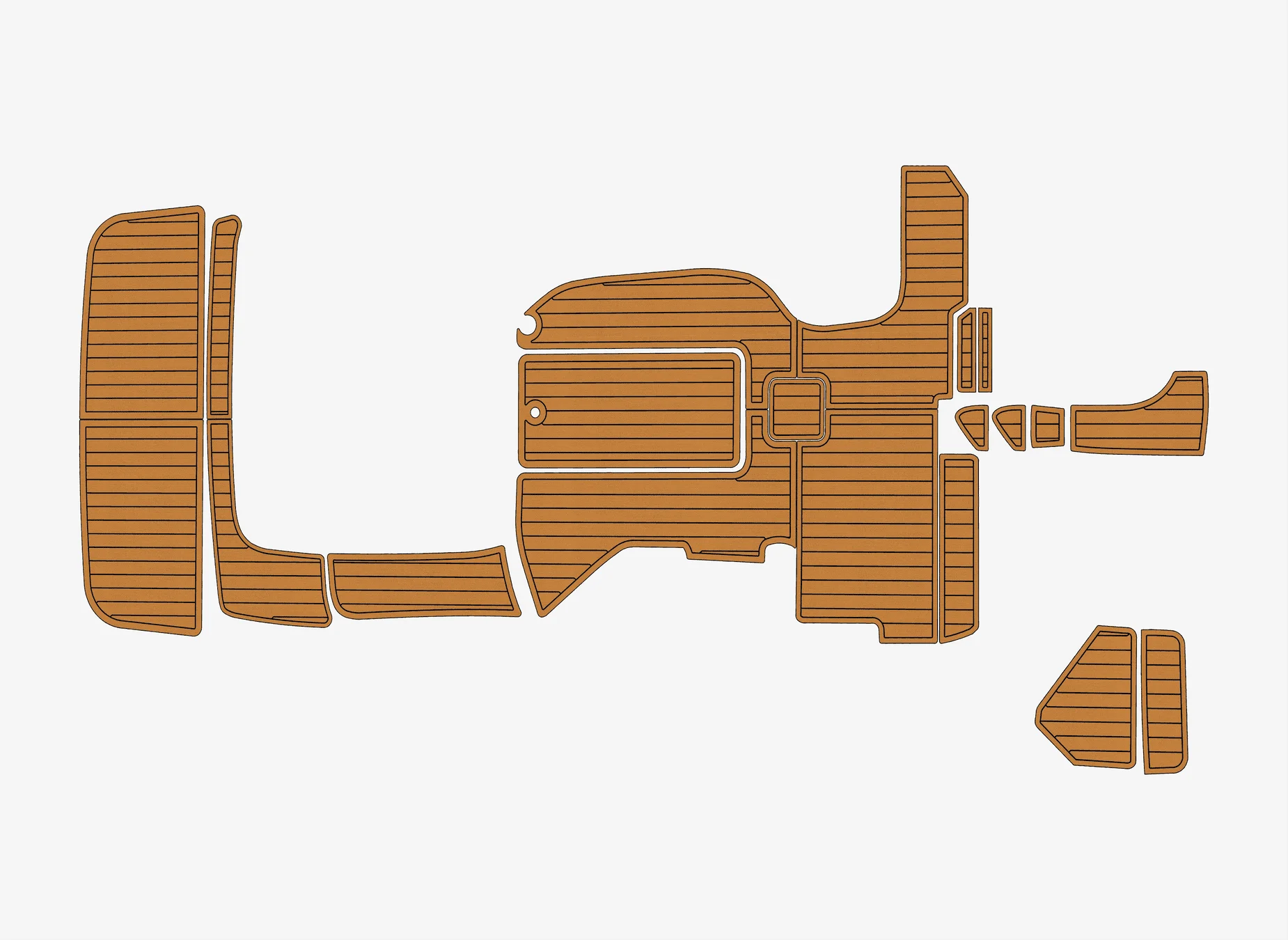 

2008-2012 Cobalt 303 1/4" 6mm EVA foam Non-Slip PVC Teak Decking marine Mat aqua gatorstep carpet Marine Floor
