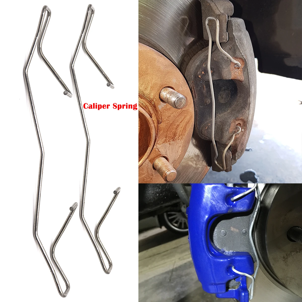 

2/4pc Front Left Right Brake Pad Fittings Caliper Spring Retainer Anti-Rattle Clip Fix Pads For FORD FOCUS MK3 MK4 11 2012 2013-
