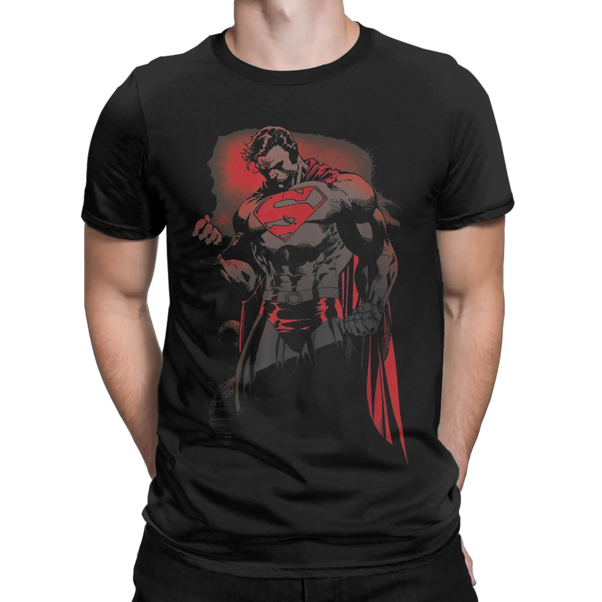 Camisetas Superman Red Son para hombre y mujer, camiseta Vintage 100% de algodón, camisetas de cuello redondo, camisetas de manga corta 4XL 5XL
