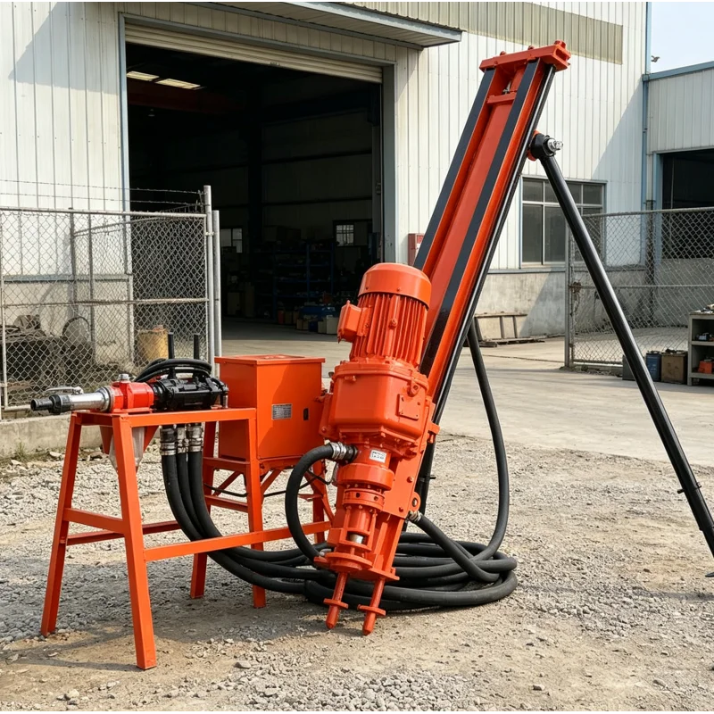 Customized Dth Drilling Rig Small Pneumatic Rock Drill Rig High Torque 40M Multi Angle Drilling Road Mine