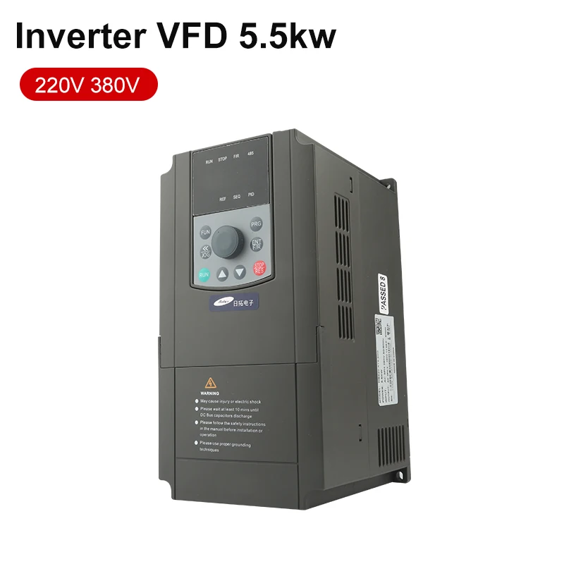 Rituo Inverter 3 Or 1HP Input 3HP Output 220V 380v 5.5kw Variable Frequency Drive For CNC Spindle Motor Speed Regulation