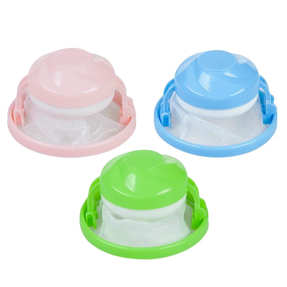 

3pcs Washing Machine Hair Catcher Reusable Filter Bag Mesh Debris Collector Anti Lint Tool House Cleaning Solution