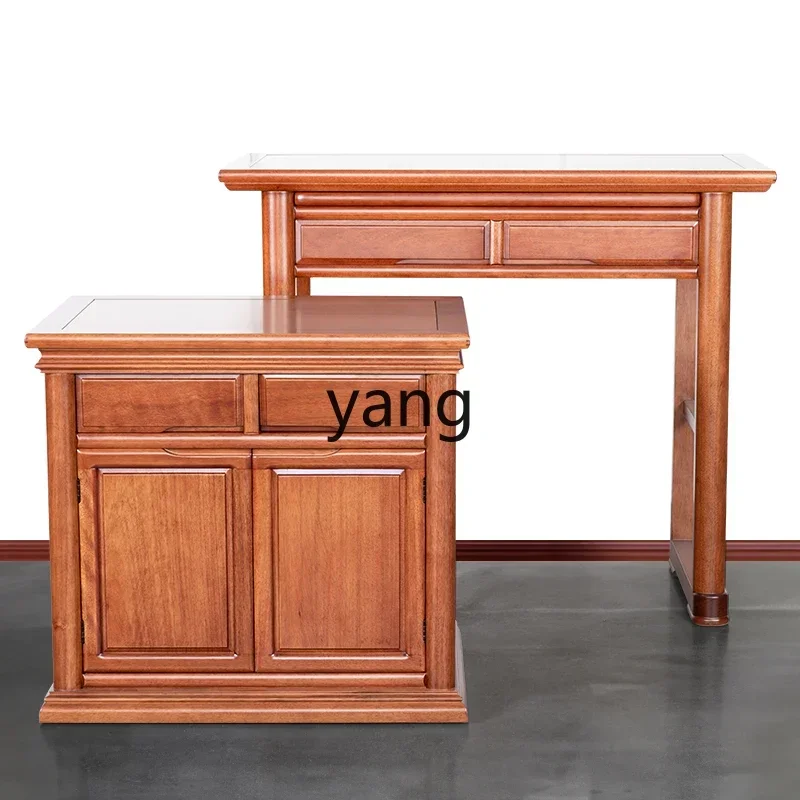 

LH Solid Wood Offering Table Guan Gong Buddhist Platform Offering Guanyin Divine Table God of Wealth Small Buddha Cave