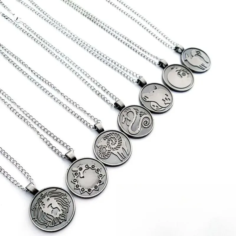 Meliodas Elizabeth Liones Diane Ban Harlequin Gowther Merlin Escanor Popular Anime 2D Character Cool Matching Tattoo Necklace