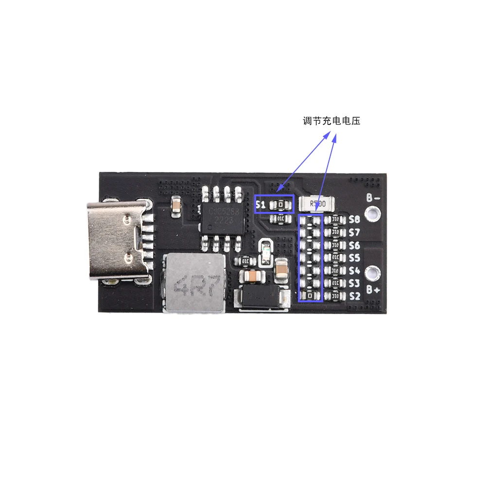 Type-C USB Input High Current 5V Polymer Ternary Lithium Battery Quick Fast Charging Board 1-8S CJC5288 Charging Module