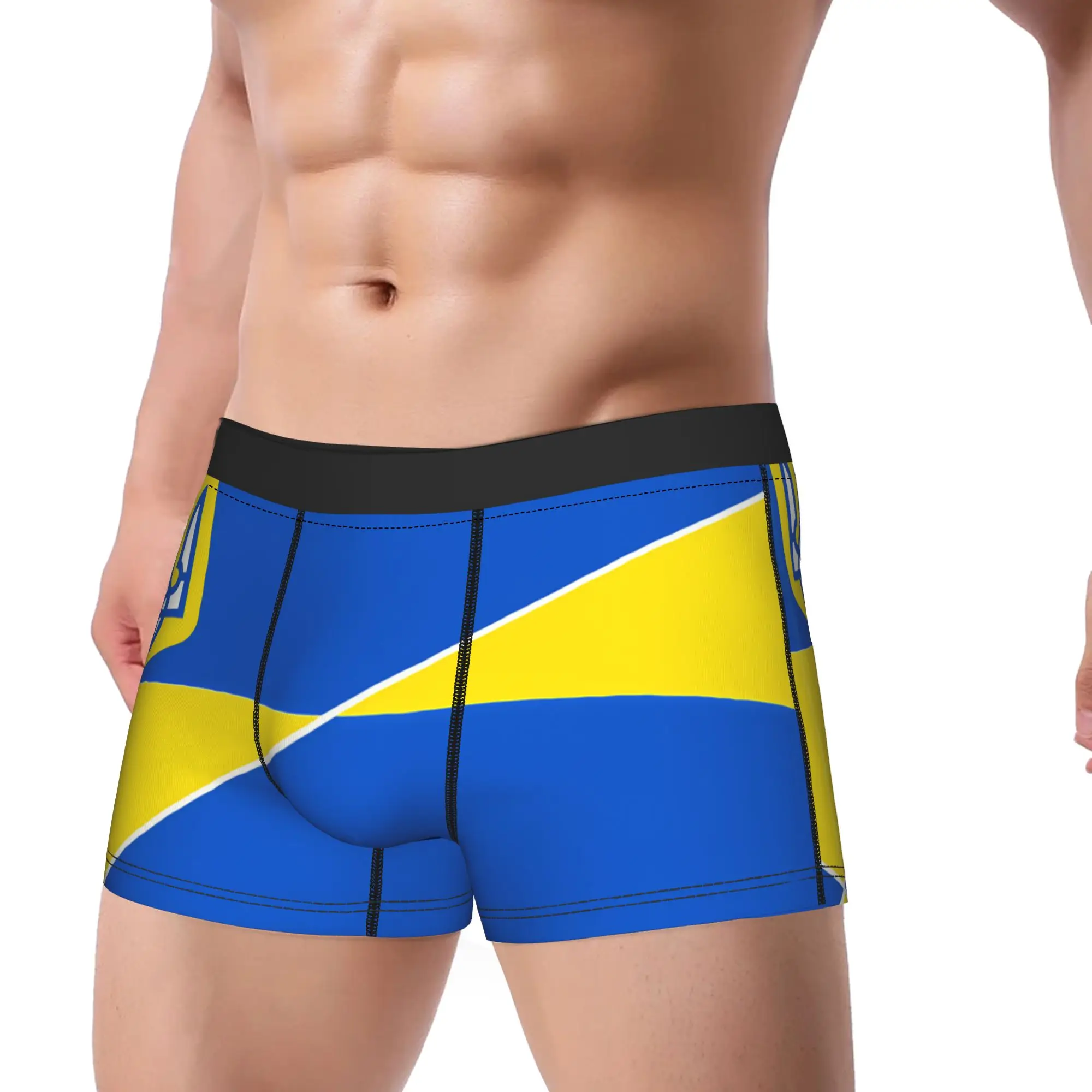 Ukraine Presidential Flag  Shorts Briefs  Underwear Hot Sale Men's Breathable Boxershorts Design Plus Size Underpants
