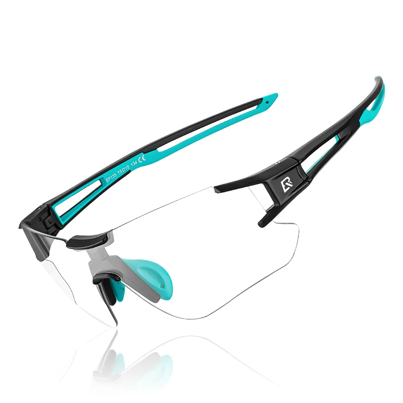 ROCKBROS Fahrradbrille leichte photochrome Brille UV400-Schutz Sonnenbrille für Herren und Damen Outdoor-Sport Fahrradbrille