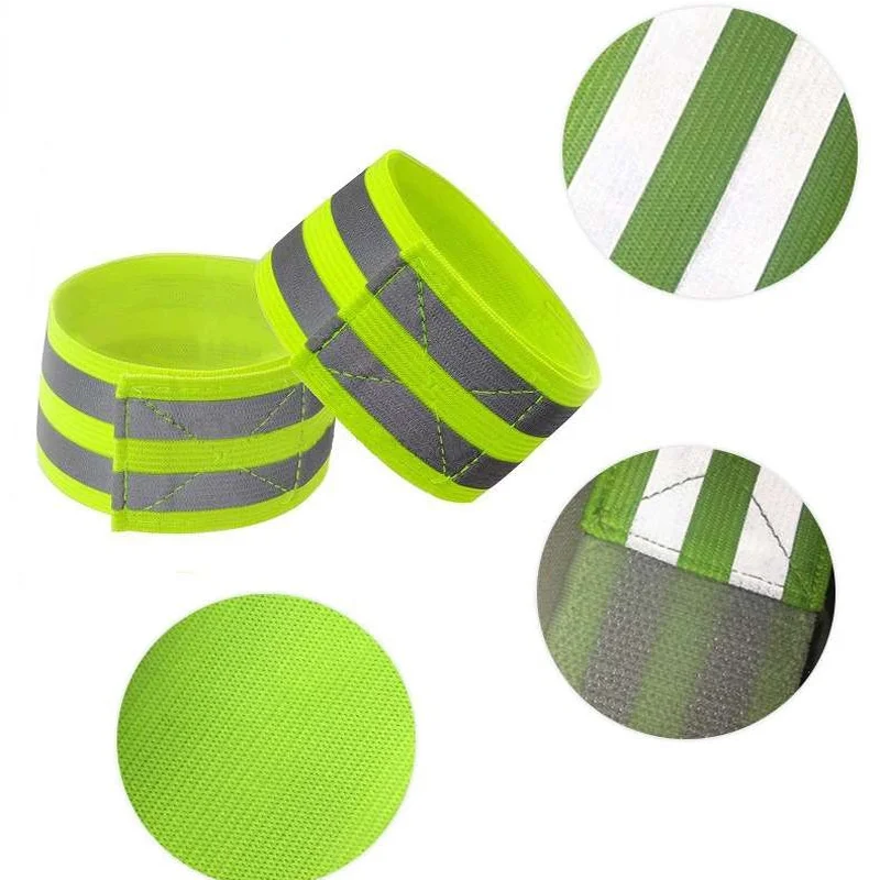 1pc 5x35cm Safety Reflector Tape Straps Reflective Light Arm Armband Strap for Night Running