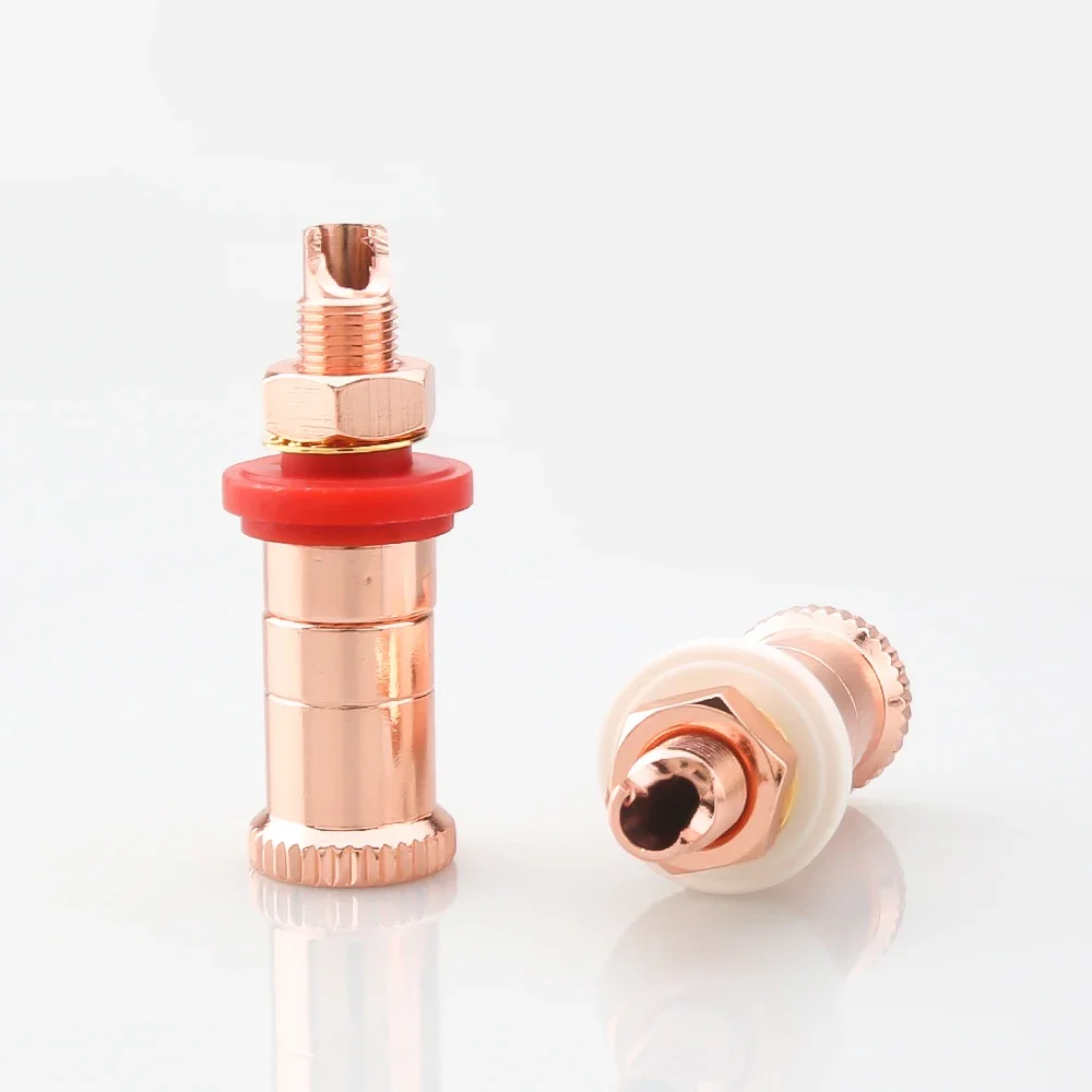 4pcs Copper plated Speaker amplifier Terminal Connectors WBT style HIFI Audio DIY Binding Post