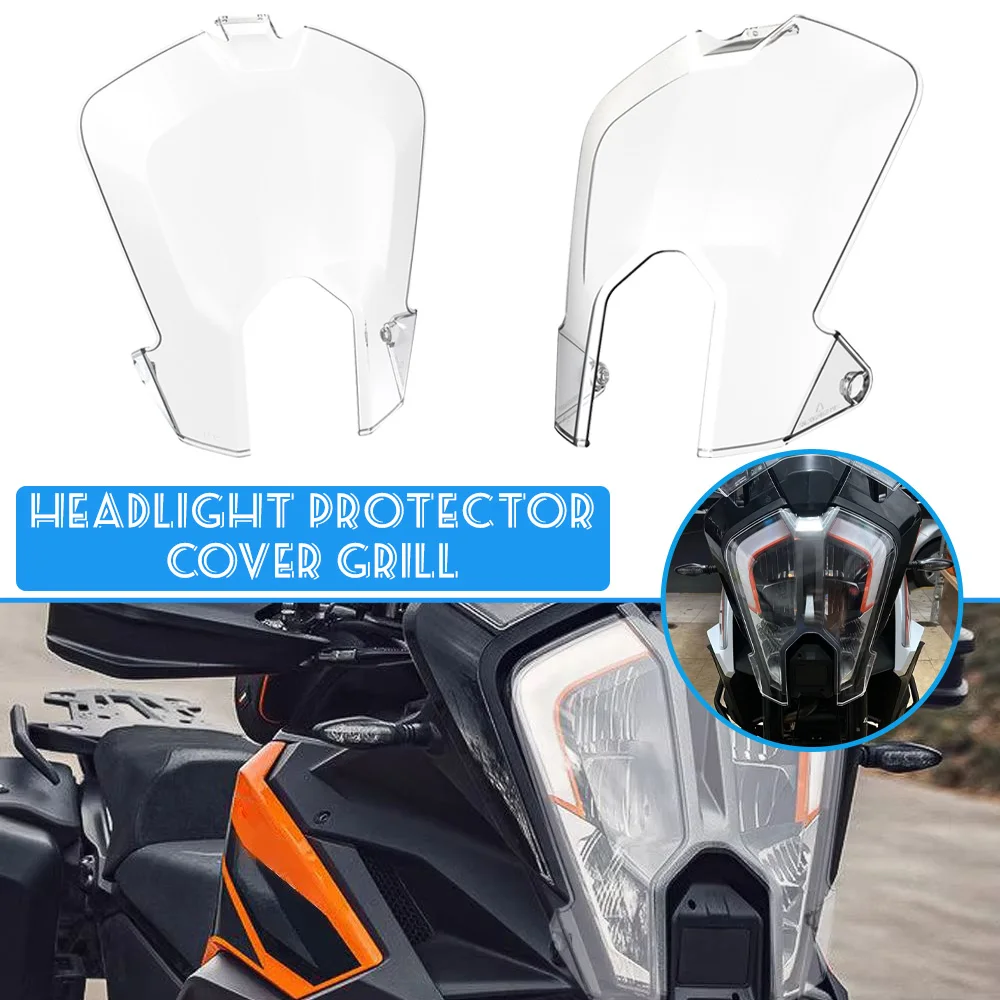 

For 1290 Super Adventure R S 2021 2022 2023 2024 Motorcycle Head Light Protection Acrylic Headlight Protector Guard Cover