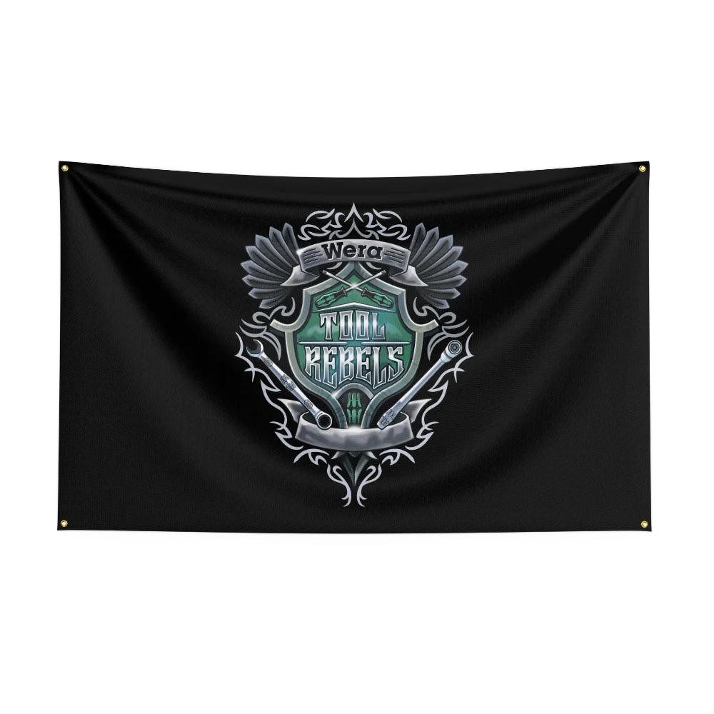 W-Weras Flag Banner HD Printing Exhibition Garage Background Wall Tapestry Bedroom Decoration