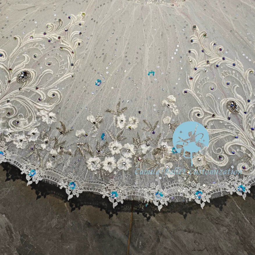 التخصيص المهنية الجديدة البجعة الصغيرة البيضاء النائمة الجمال الباليه المنافسة أداء توتو تنورة الكبار والأطفال