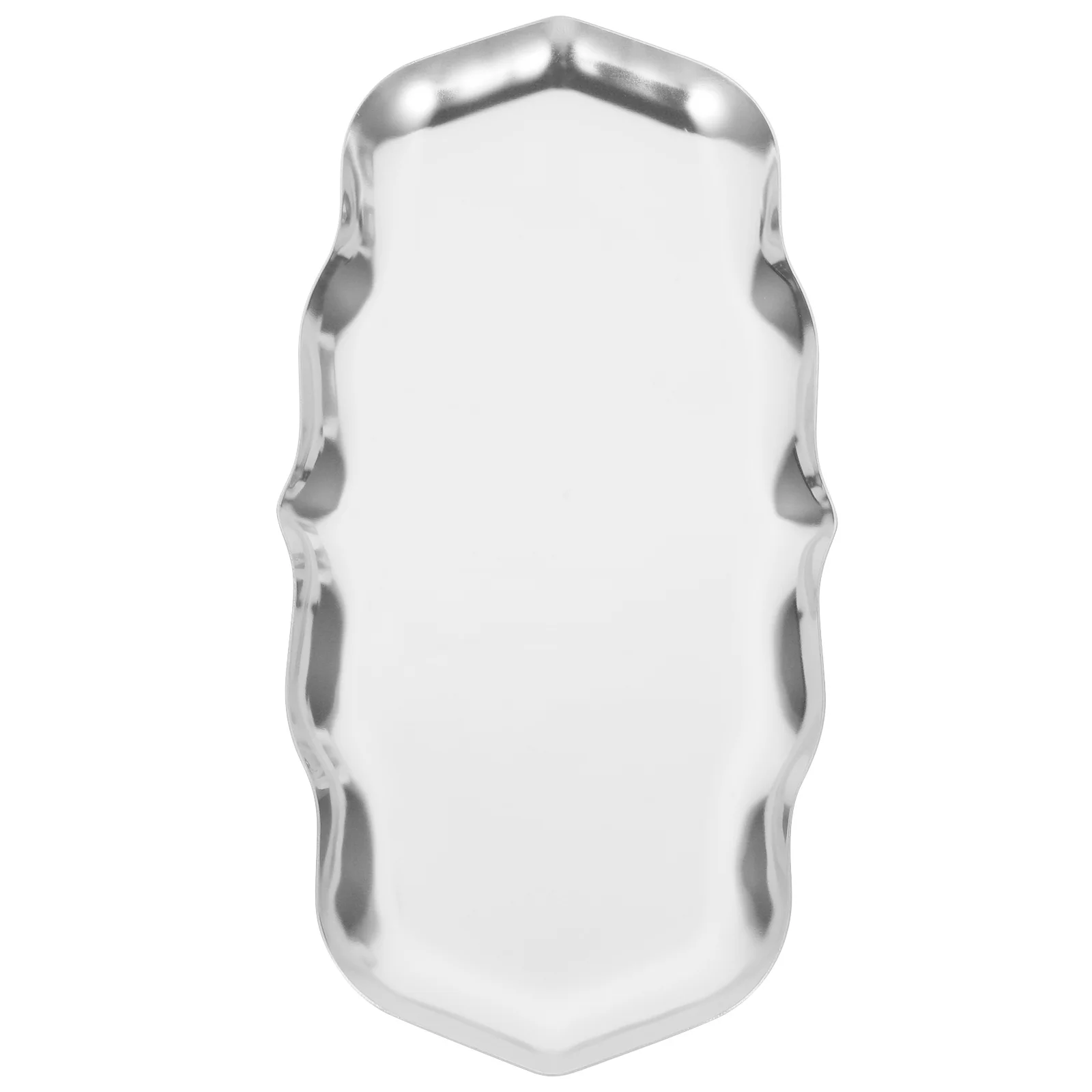Plateau porte-bijoux en acier inoxydable, organisateur de bijoux au Design Simple, plateau de rangement pour bagues et boucles d'oreilles, ornement de commode