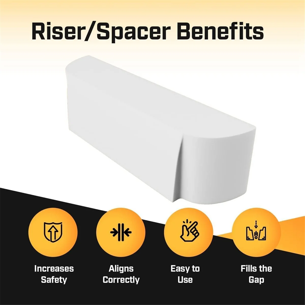 ABJZ Riser magnetico da 1/4 di pollice, confezione da 5 supporti per qualsiasi porta, finestra e ingresso, sensore ad anello/magnete non incluso