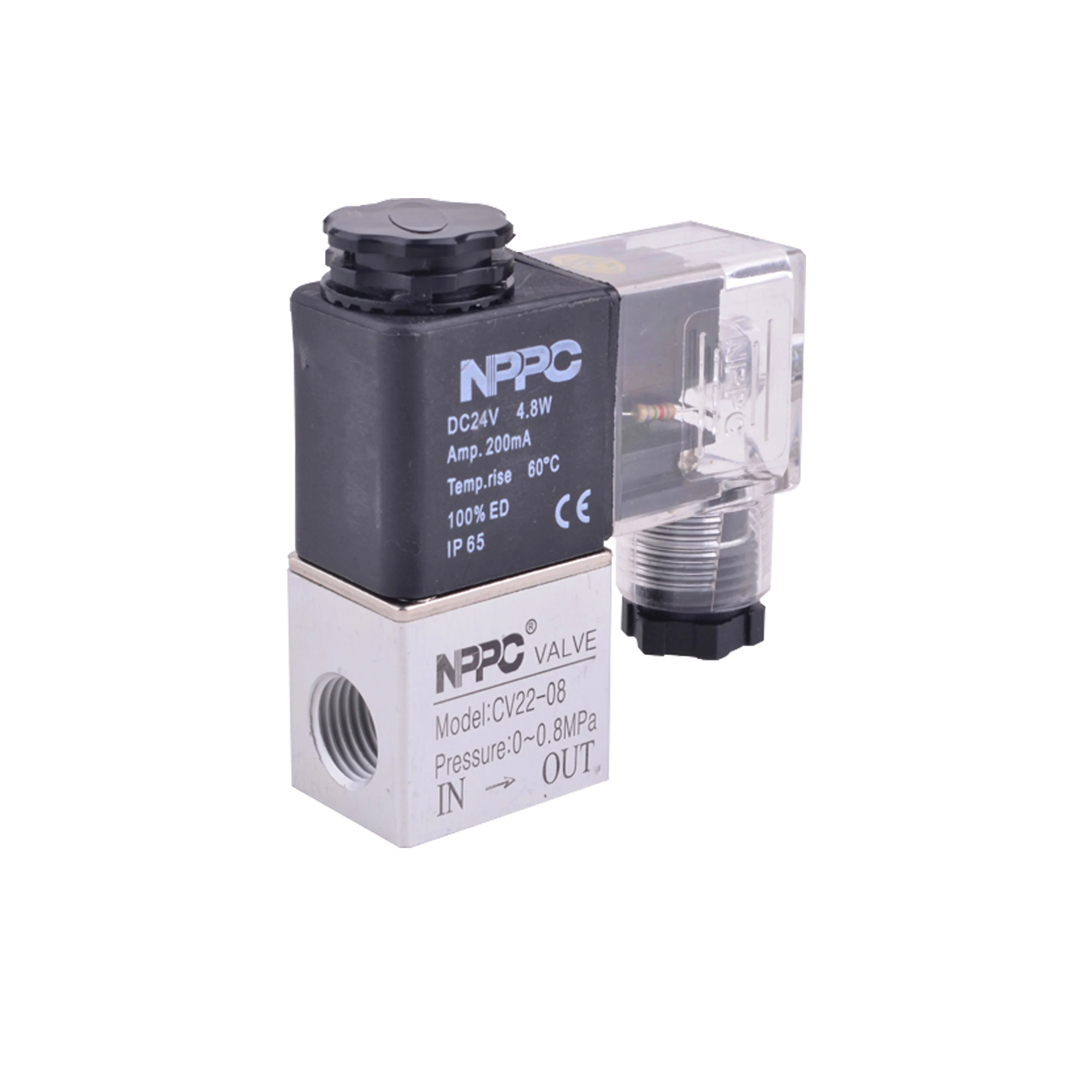 2/2 way CV22-08 solenoid valve black or silver valve body  DC24V AC24V AC220V DC12V coil voltage  NPPC brand авр переключатель 2