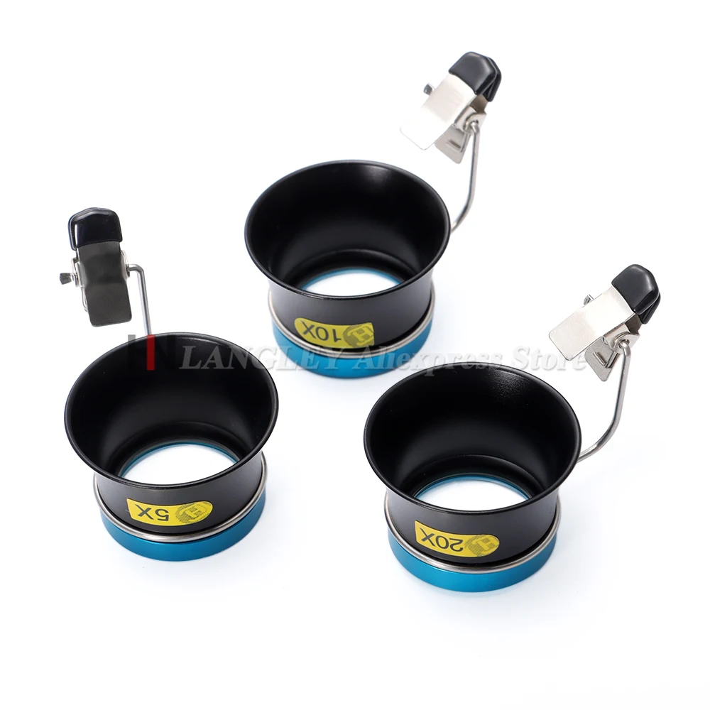 5X 10X 20X лупа для очков, лупа с клипсой, увеличительная линза, портативный окуляр, процесс работы для часовщиков, инструменты для ремонта