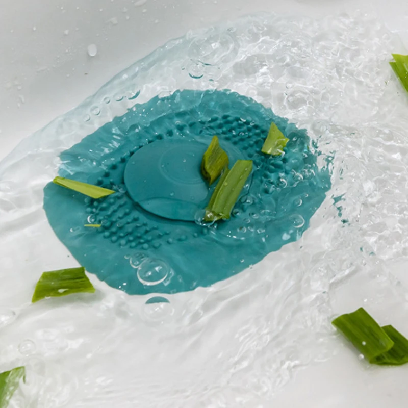 

Upgrade Silicone Drain Stopper Kitchen Bathroom Anti-blocking Sink Plug Strainer Drainer Floor Drain Hair Catcher Bathroom Tool